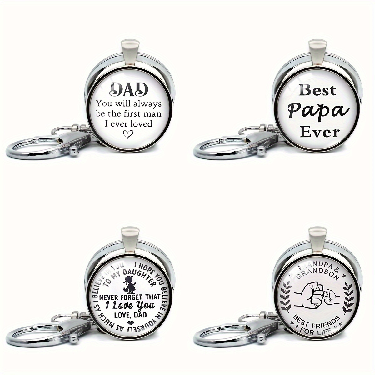 Portachiavi in argento Super Papà, regalo per la festa del papà. Idea regalo papà