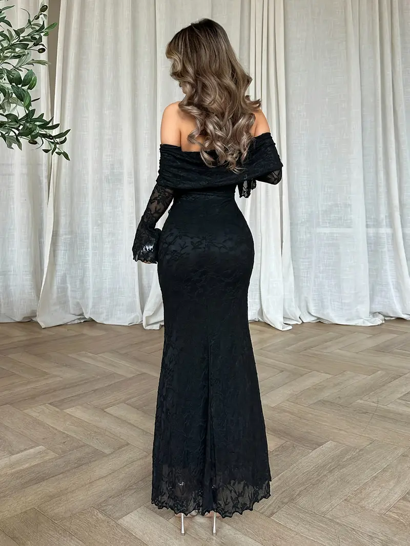 black lace new years dress Sample One of a Kind 150.00 Mid Century Couture Cocktails Evening Dress Small Black Satin Lace 3/4 Sleeve Mod Sweetheart Noir New Years Eve