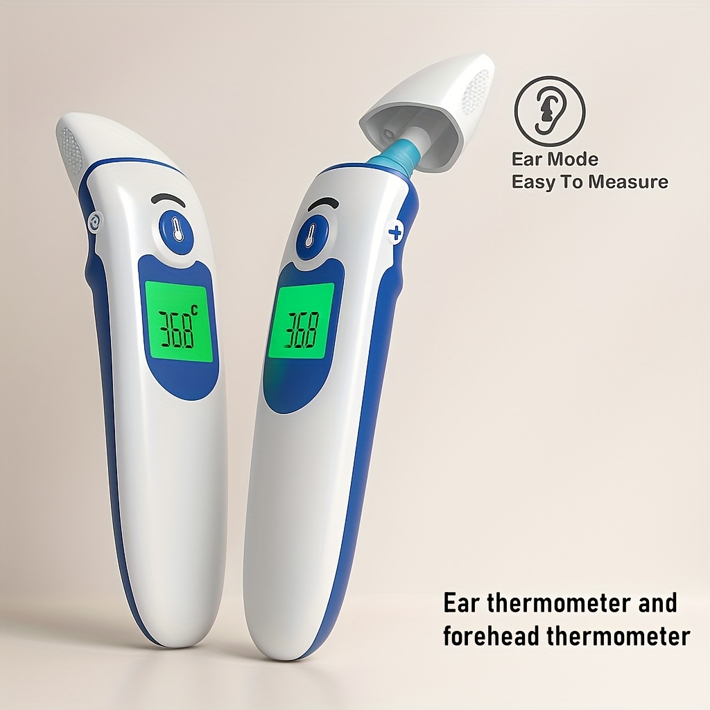 This Is a Dual-Function -Grade Infrared Thermometer That Can Measure Temperature from Both The Ear And Forehead, Ensuring Precise Readings for Family Health Monitoring. (AAA Batteries Not Included) - Image 4