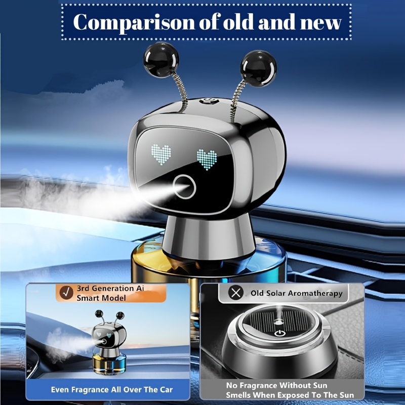 robot smart car air freshener usb charging design automatic fragrance spraying when the car   and stops ai     in   levels of fragrance concentration   adjusted at will ideal car decoration   Product details 3