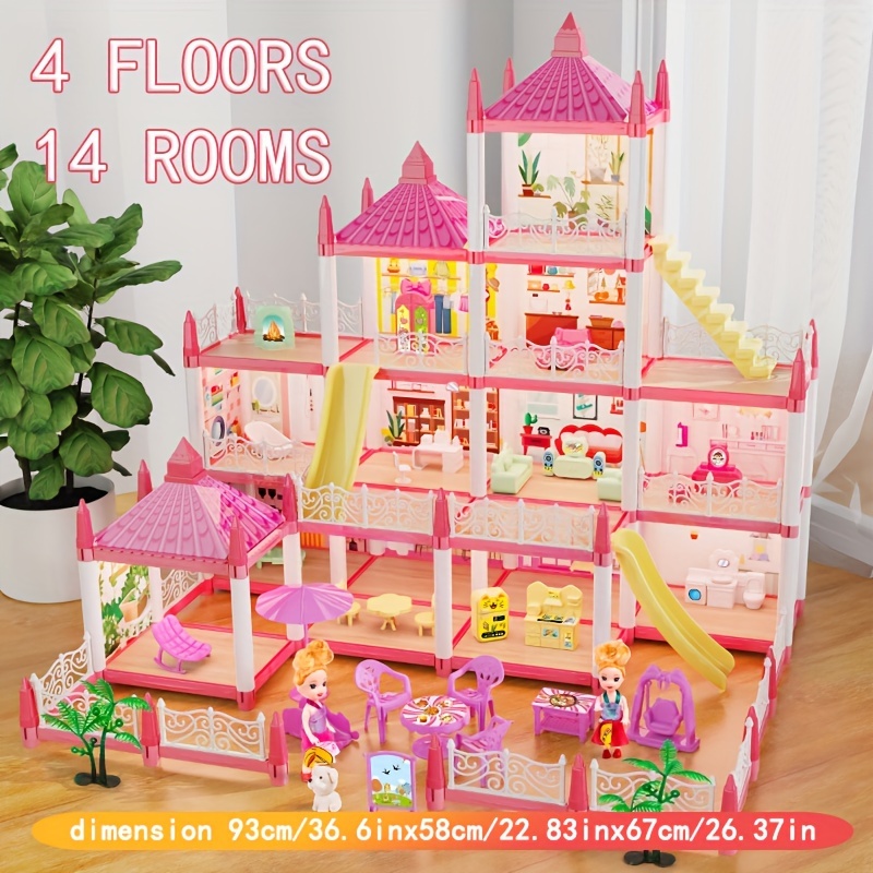 luxury floor dollhouse princess playhouse 11 rooms pretend