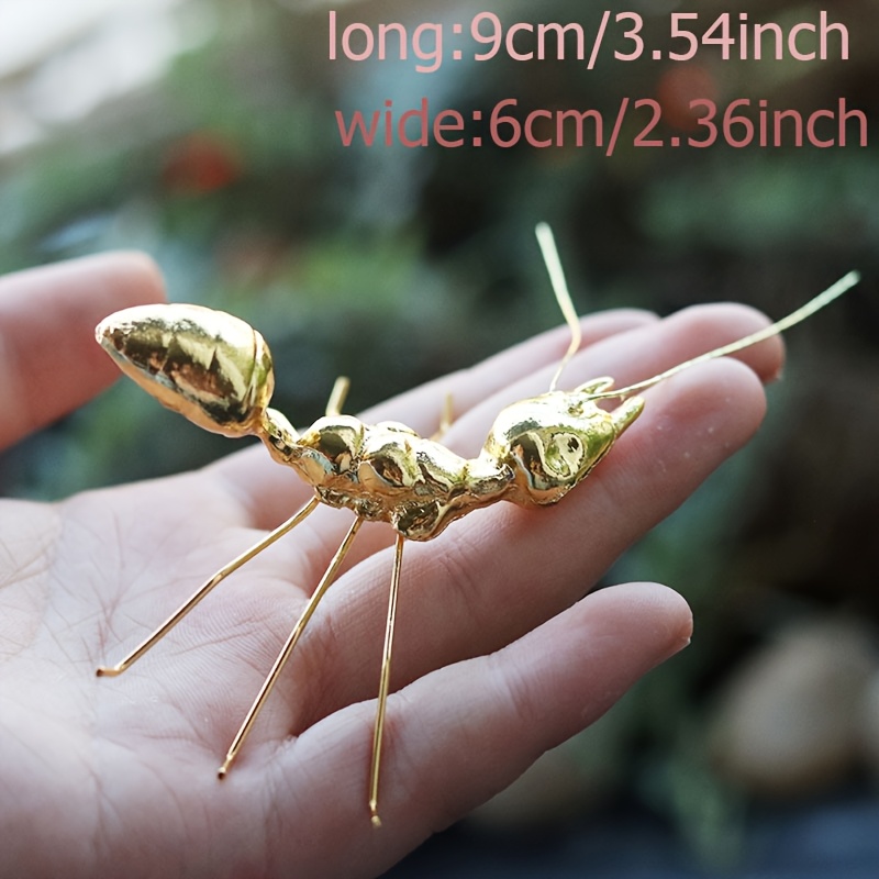 a golden metal handcrafted statue ant sculpture - Temu