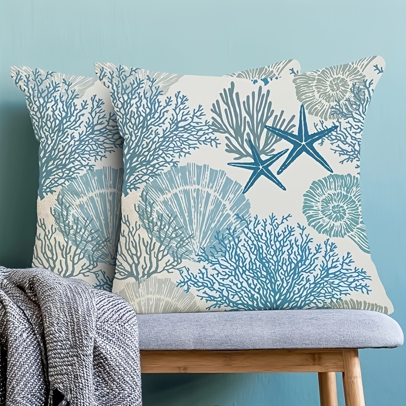 Throw Pillows Aqua Blue Pillow Cases Thibaut Daintree Pillow Cover