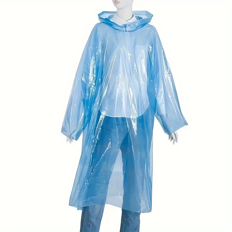 

5/10pcs Pocket Raincoats, Vacuum Compression Card Packaging Thickened Raincoats For Outdoor Rafting Travel, Random Color