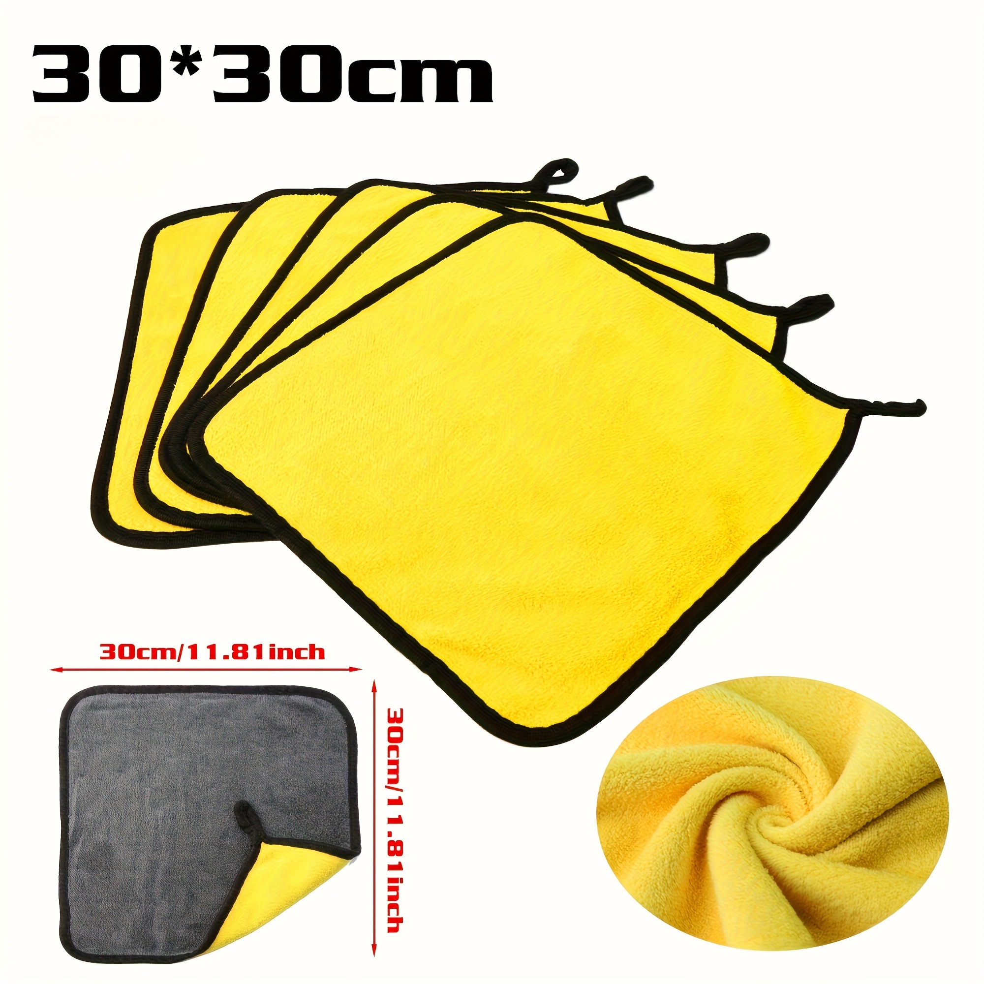 1/5/10pcs Extra Soft Car Wash Microfiber Towel, Car Cleaning Drying Cloth Car Care Cloth Detailing Car Wash Towel Never Scrat