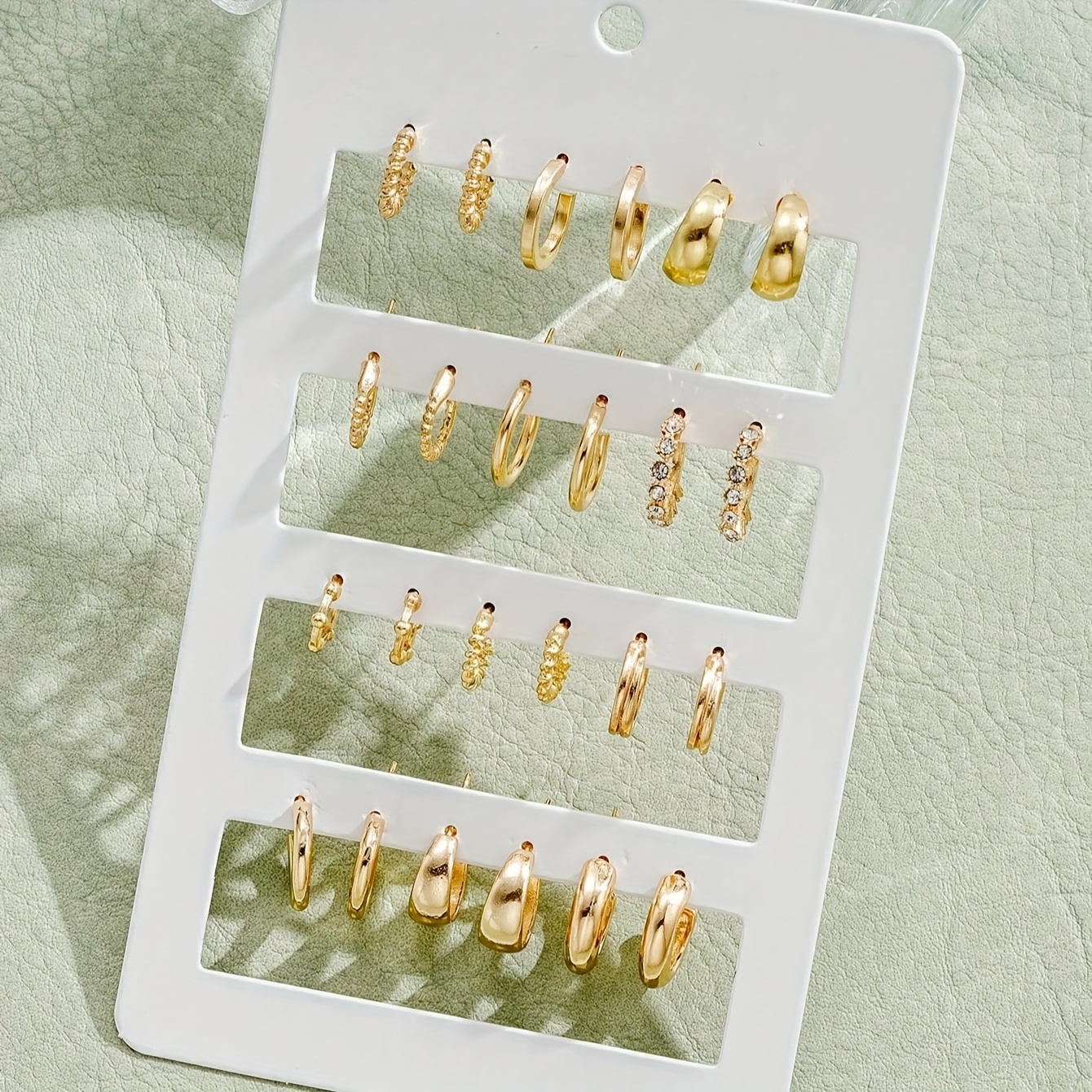 TEMU 24pcs/set Fashion Small Hoop Earrings, Minimalist Style Everyday Earrings For Women, Suitable For Date, Holiday, Anniversary Gift