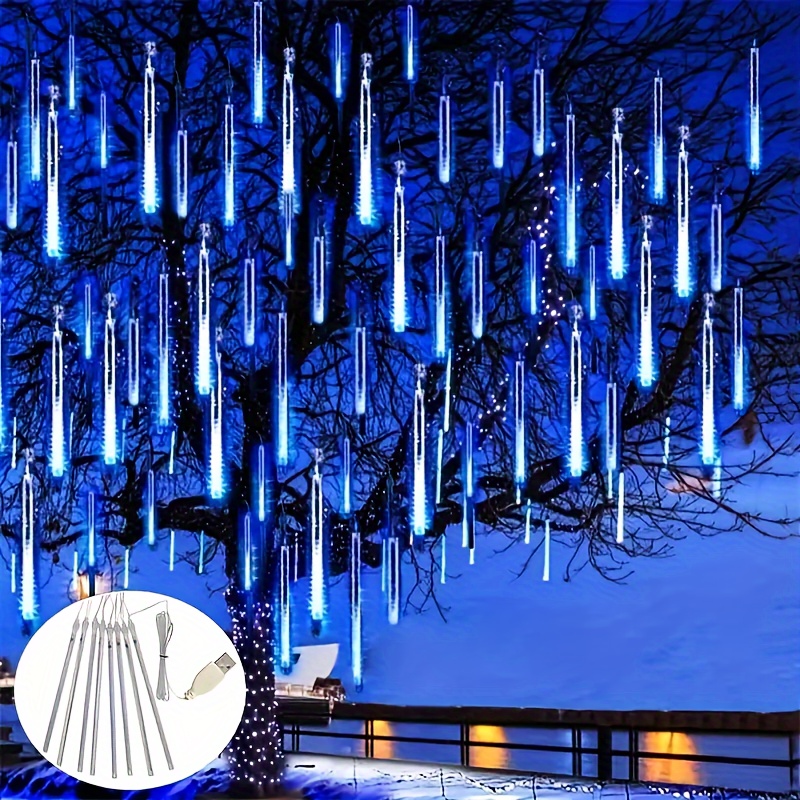 customer   usb christmas meteor shower lights outdoor garden lights 192pcs led thanksgiving christmas halloween wedding christmas tree decoration union lights details 5