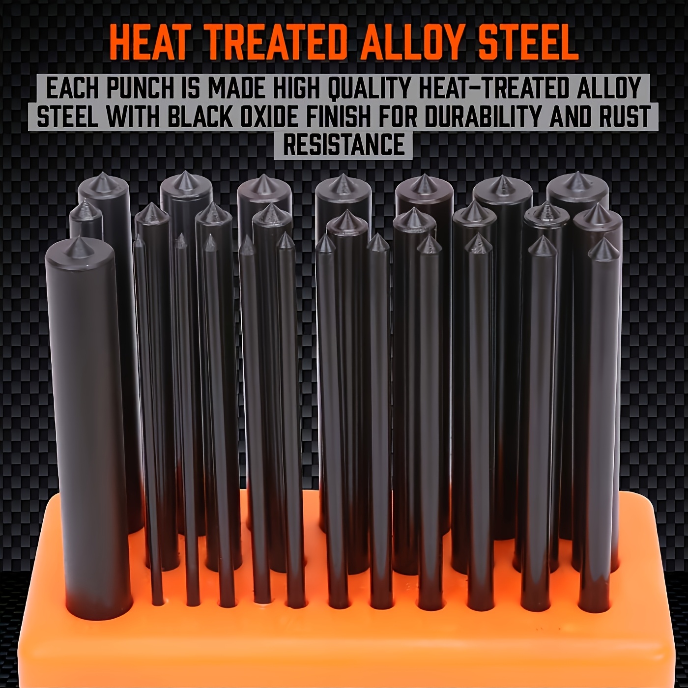 9-Piece High-Carbon Steel Center Punch Set – 10cm, Perfect For Metal, Wood, And Alloy Steel Marking