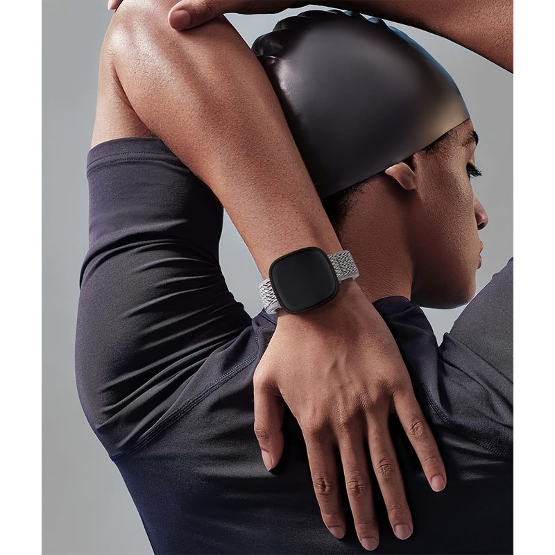 Comvin Compatible With Fitbit Versa 4/Versa3/Sense2/Sense Bands For Women Men, Nylon Watch Bands, 3 Pack