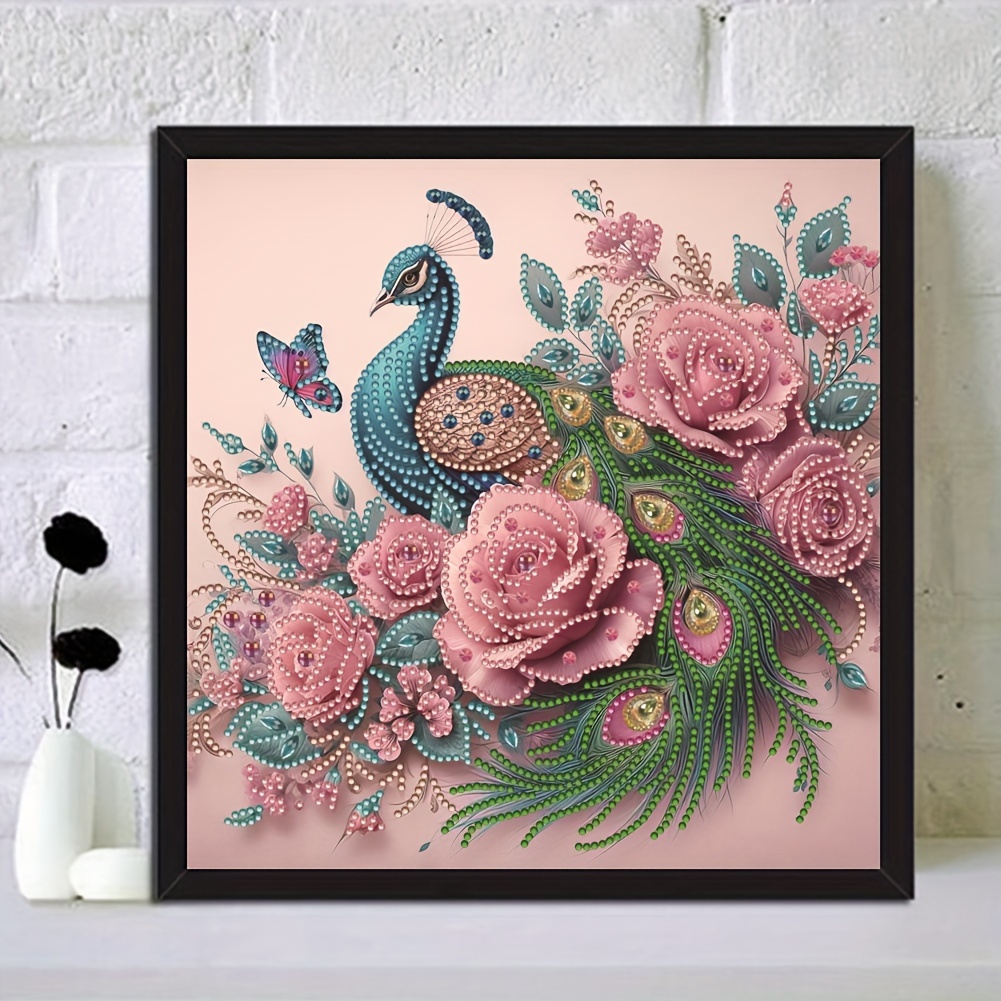 peacock pattern diamond art painting kit diy 5d special - Temu Ireland
