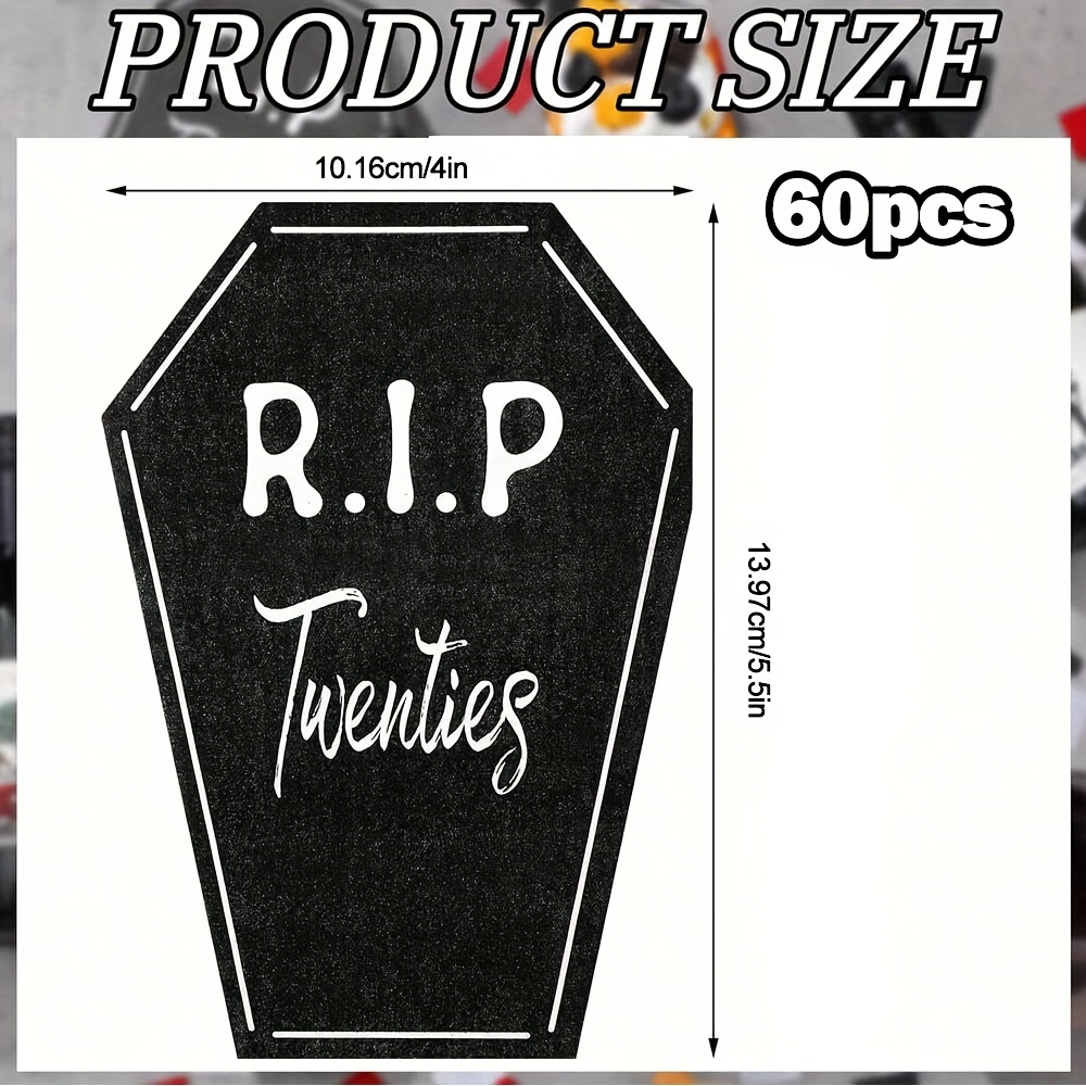 E-shop 20/40/60 Stück "Death to My 20S" Geburtstagsparty Servietten "Rip to My " Party Cocktail Servietten 30. Geburtstagsparty Servietten Zubehör für
