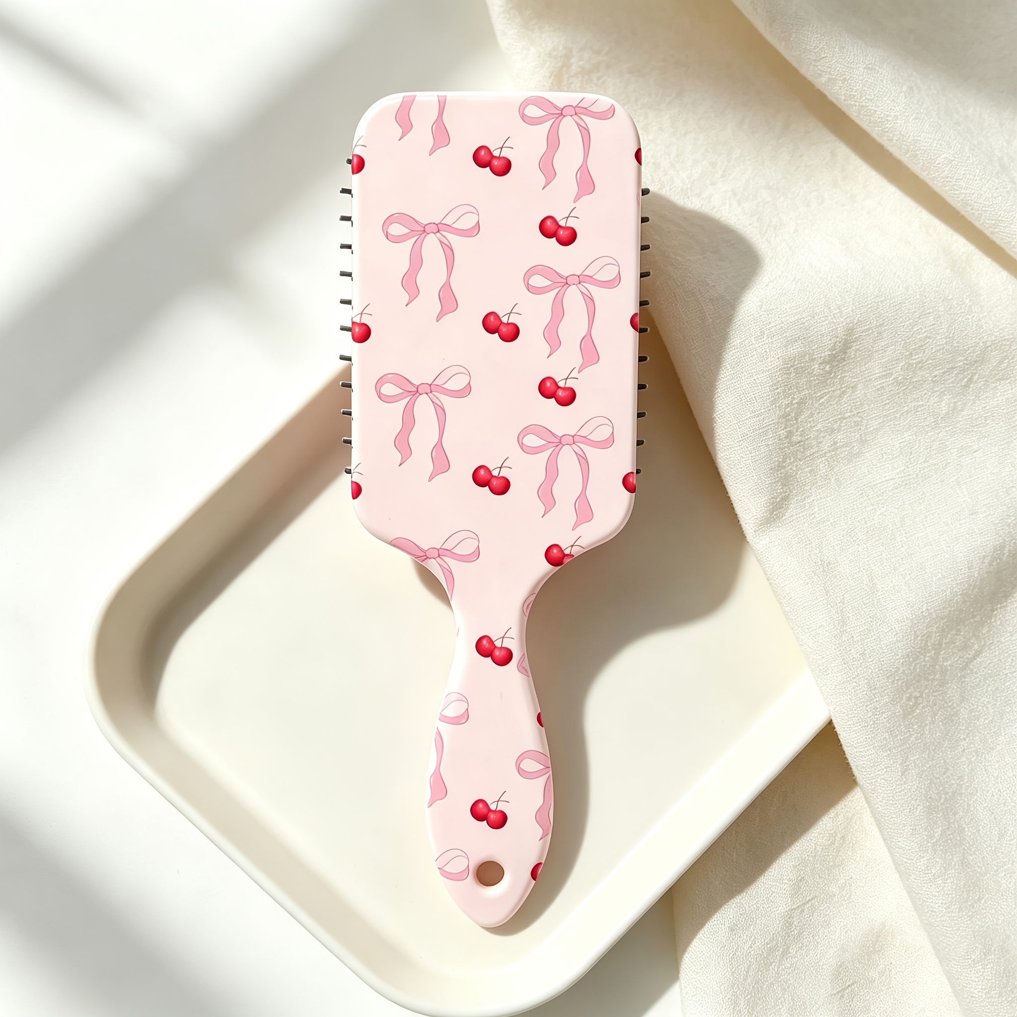 TEMU a cuscino d'aria con a rosa, 1 pezzo, con massaggianti e tecnologia antistatica, per dei capelli normali, spazzola massaggiante per il cuoio