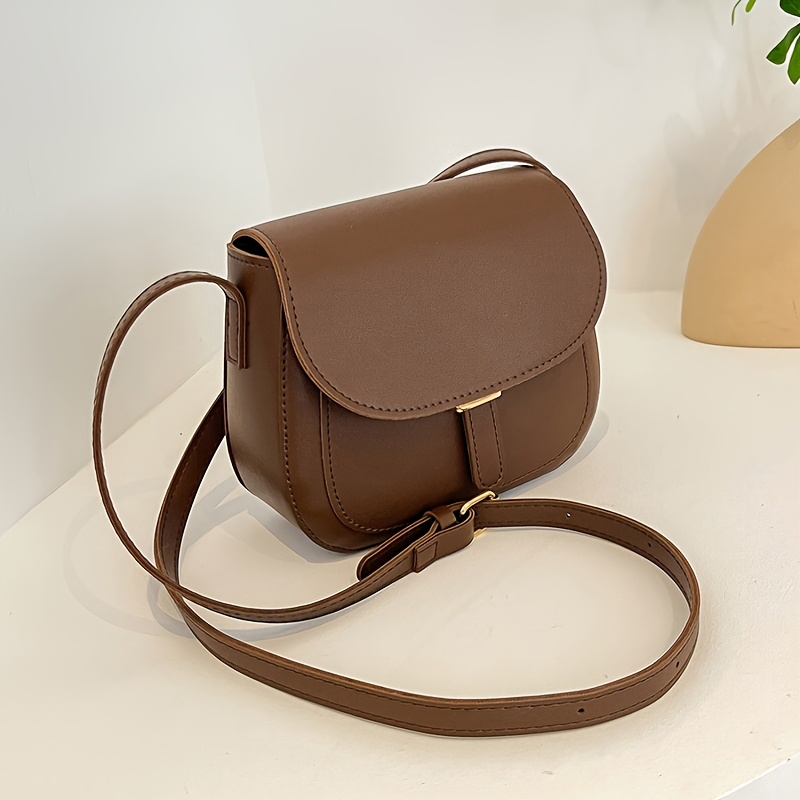 Solid Small Square Bag Backpack Versatile Crossbody Bag Single Shoulder Bag