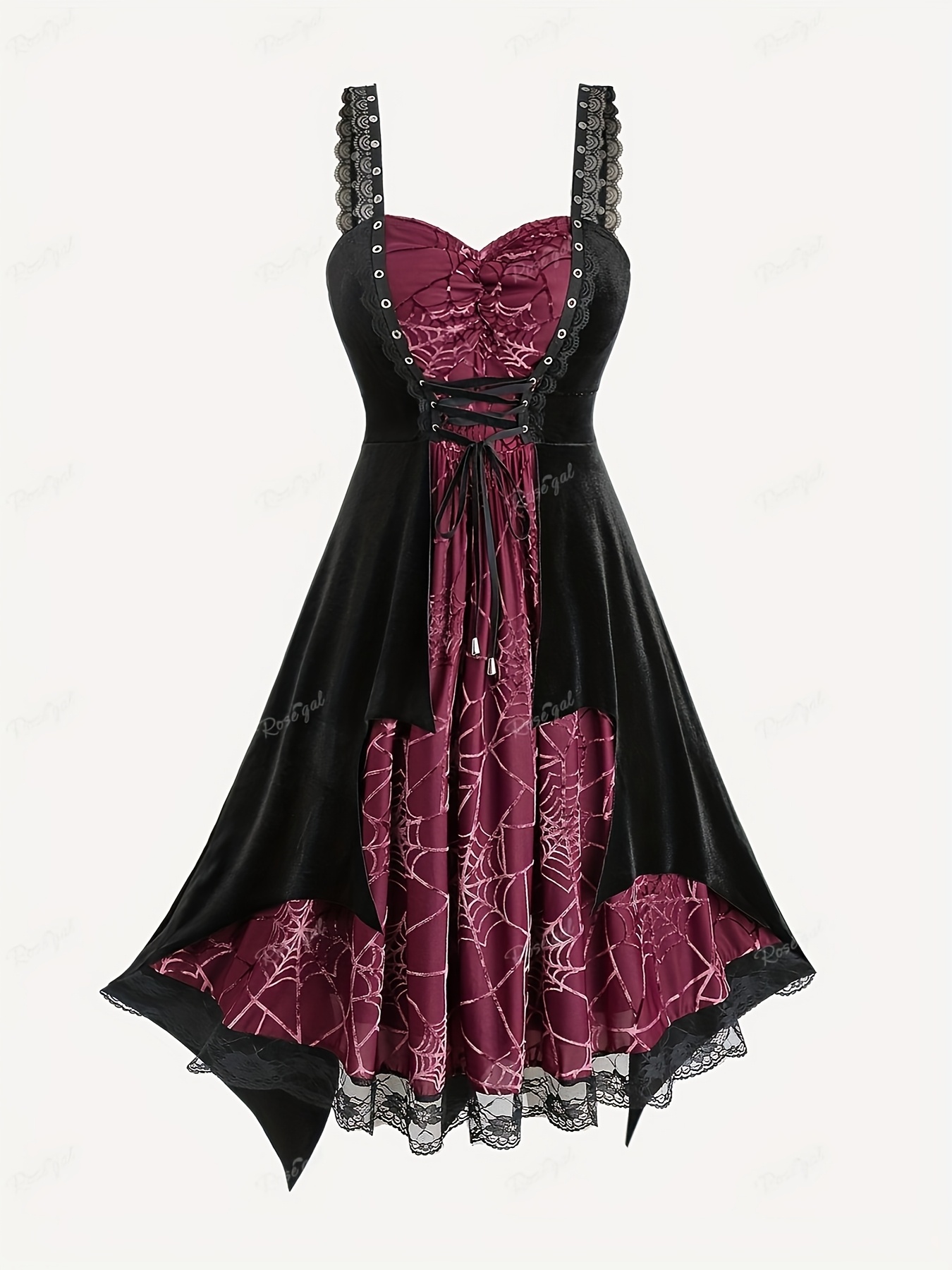 black goth dress sold on Temu United States