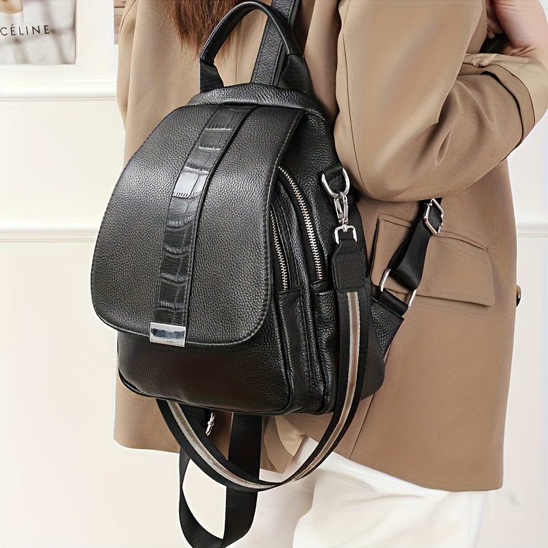 modisches echtes leder rucksack frauen großer kapazität Temu Germany - Main Image