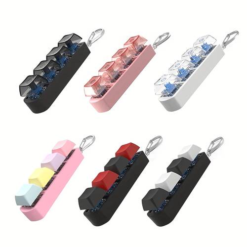 . fingerknopf spielzeug mechanisches tastatur tastenkappen büro dekompressions beruhigender schlüsselanhänger geschenke für kinder erwachsene - zufällige farben und stile für die versendung