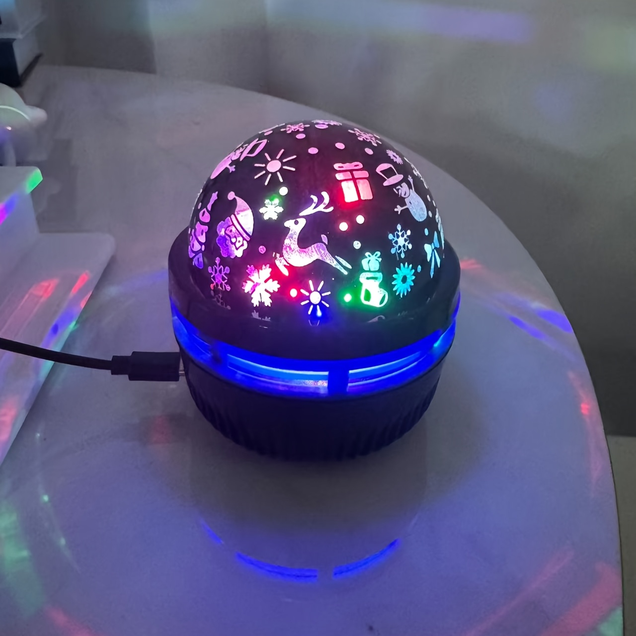 TEMU 2026 New Portable Christmas Night Light | Smart Light | Projection Lamp | Dynamic Christmas Style | Room Decoration Projection Lamp | Christmas