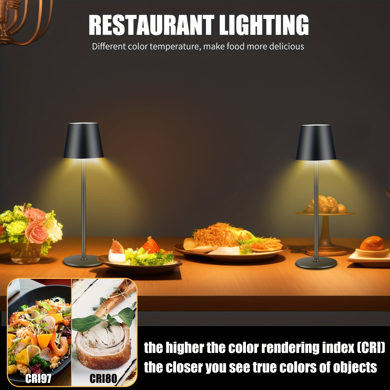 Kabellose Tischlampe Mit Touch-Steuerung – Wiederaufladbar, Dimmbar & In 3 Farben, Goldfarben