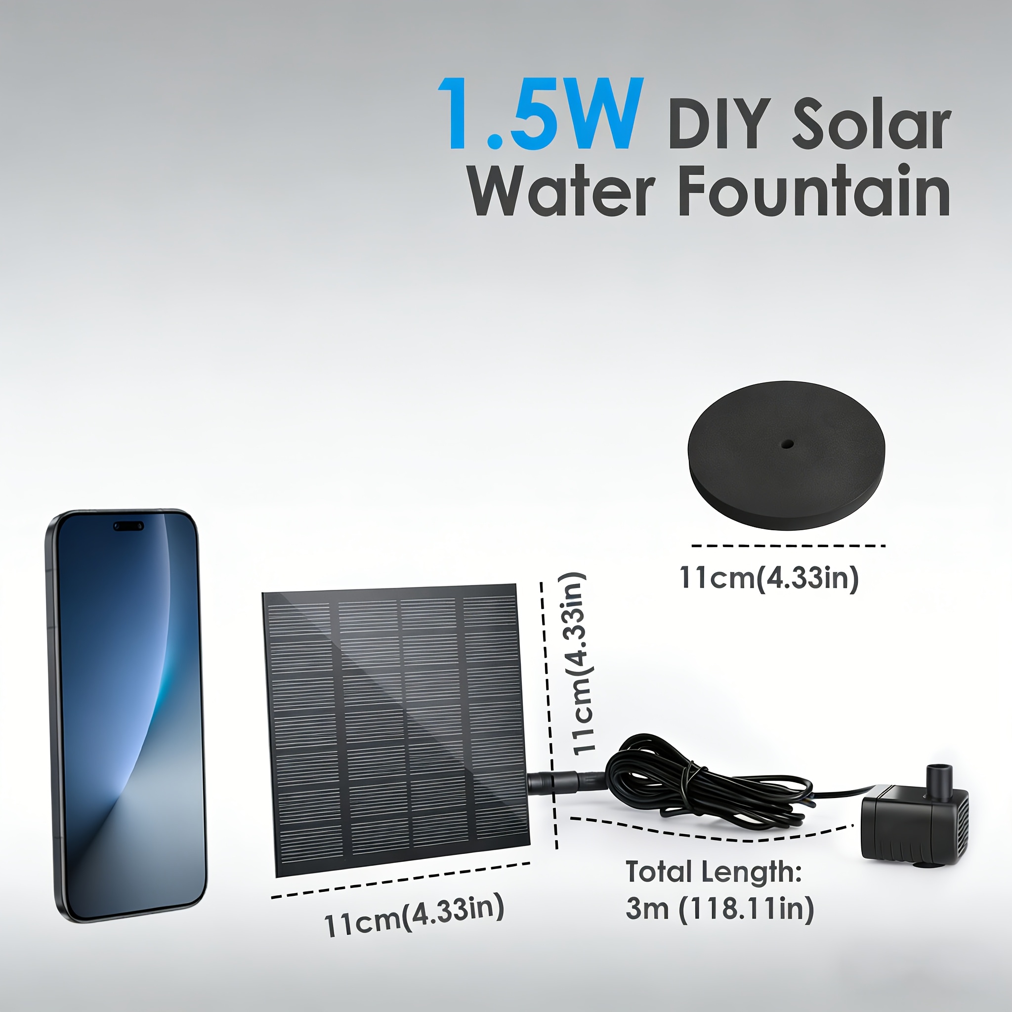 E-shop Solarbetriebene Vogeltränkepumpe mit verschiedenen Düsen für , entwickelt für Gartendekorationen im Freien und Trinkwasserversorgung