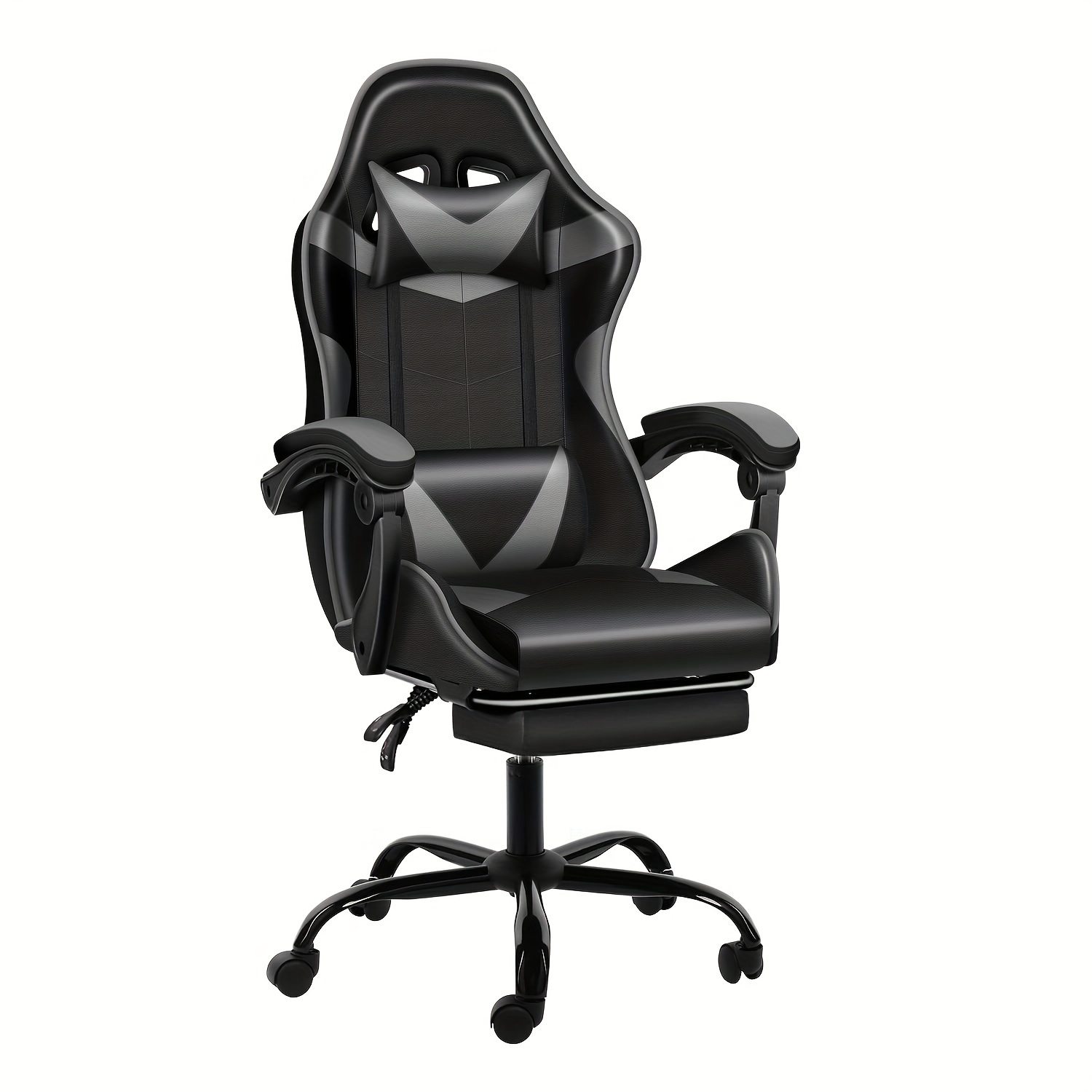 

Simple Deluxe Gaming Chair With Footrest, Big And Tall Gamer Chair, Racing Style Adjustable Swivel Office Chair, Ergonomic With Headrest And Lumbar Support