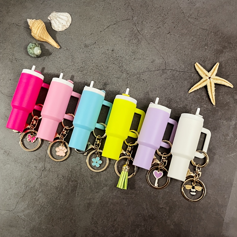 

4/12pcs Mixed Cup Keychains, Can Hold Lipstick, Small Ornament Objects, A Perfect Gift For