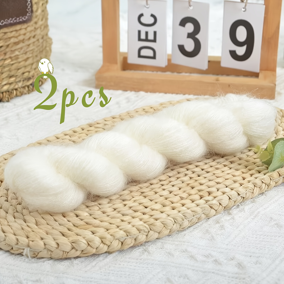 Image of 2pcs 100g (50g X 2) Blend Yarn - Soft, Warm, Multi-colored For Knitting And Crochet, Perfect For Home Decor And Crafts, Craft Yarn | Soft Texture | End