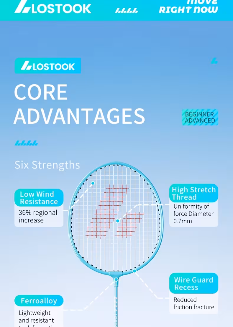 lostook set with 3 shuttlecocks and 1 carry bag 2 grips sturdy and lightweight suitable for adult beginners indoor outdoor backyard use Product details 3