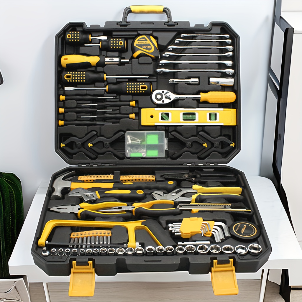 

168pcs/set, Socket Wrench Auto Repair Tools Set, Mixed Tools Set, Hand Tools Kit With Plastic Toolbox Storage Case