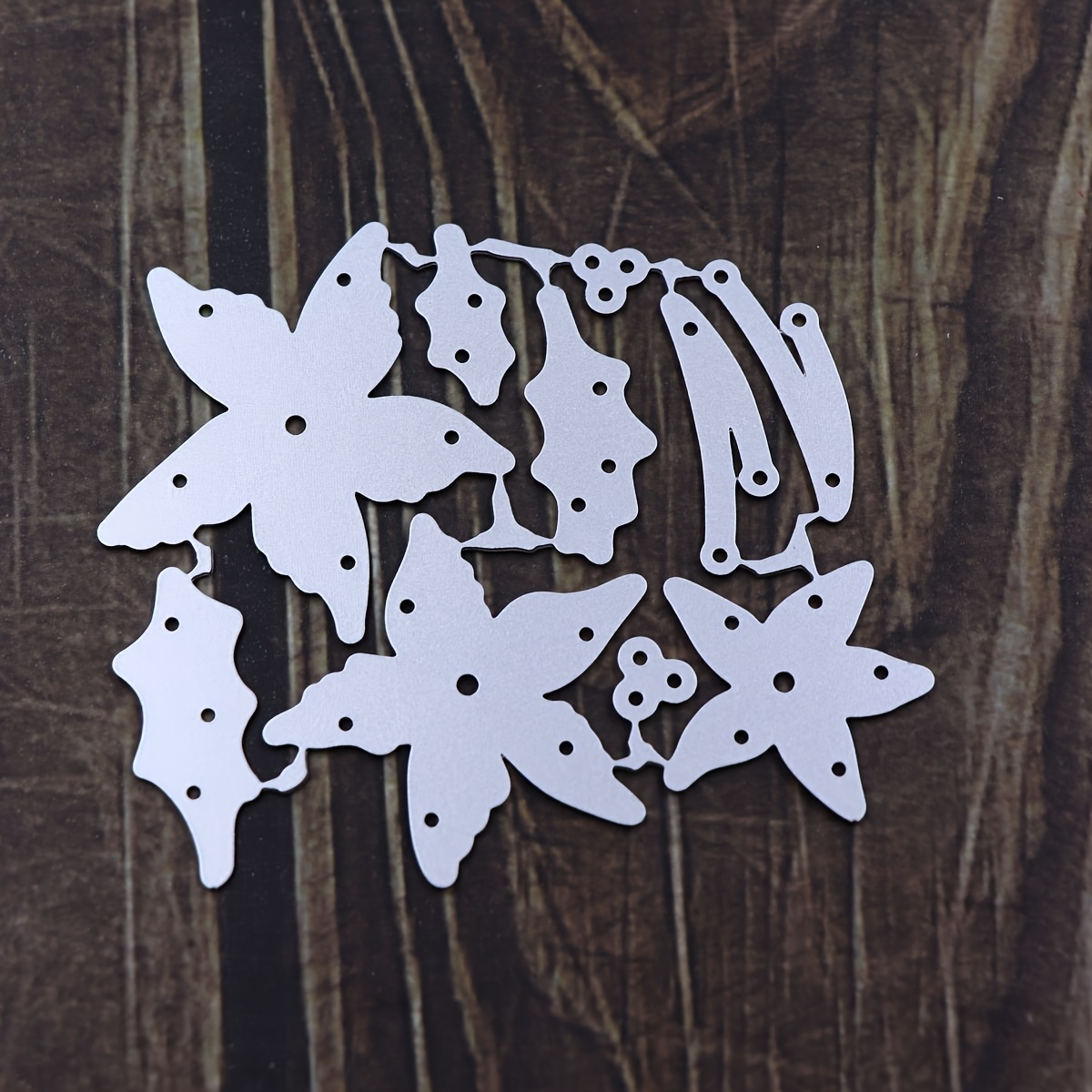Image of Adorable Flowers Metal Dies For Card Making, Diy Handmade Scrapbooking Crafts Stencil, Floral Dies Cutting For Photo Album Festivals Decoration