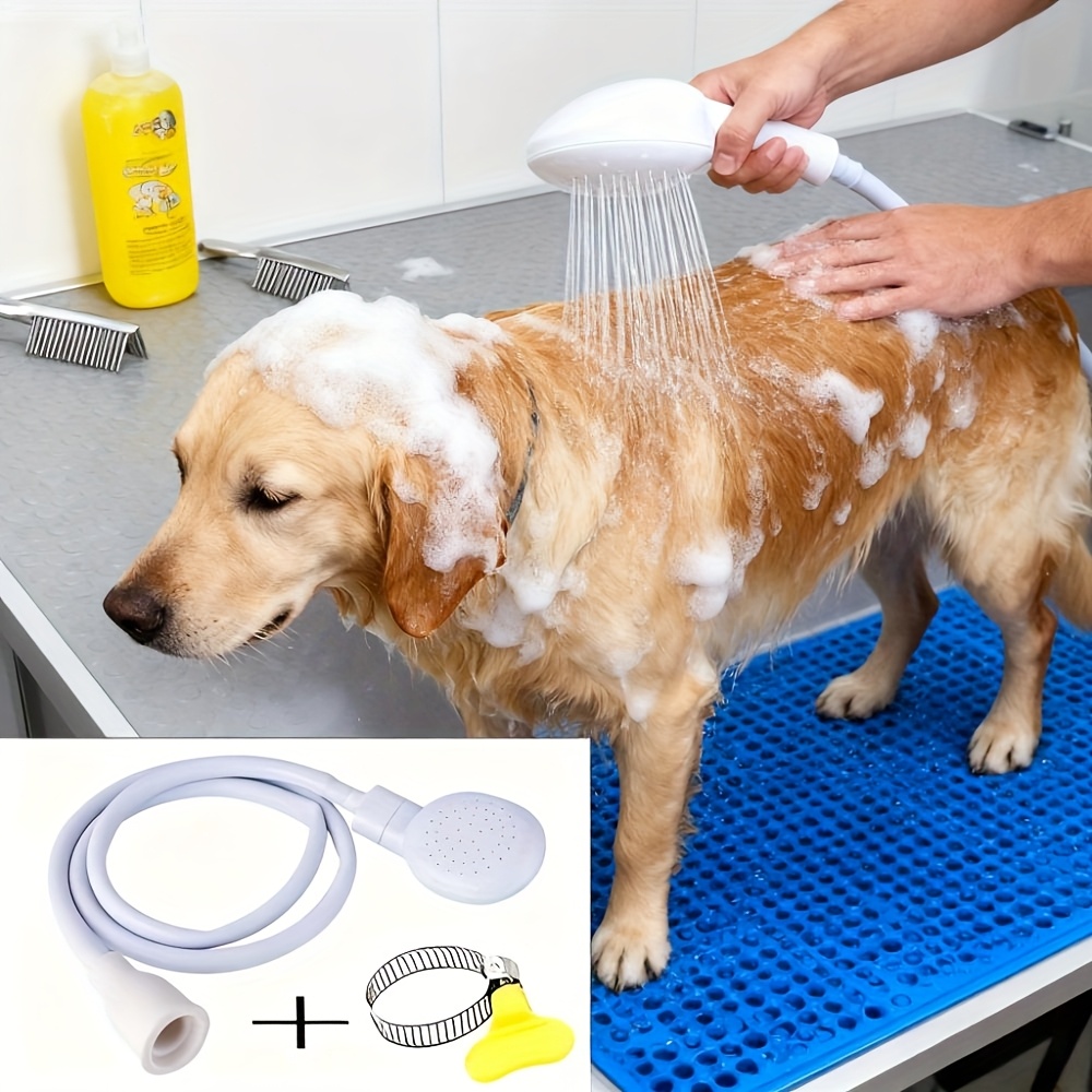 TEMU 1pc Portable Sink Faucet Shower Head Attachment For Hair Washing, Pet Cat And Dog Bathing, Faucet Nozzle, And Operate, Plug And Play Shower Nozzle, Suitable For Home And Outdoor Use