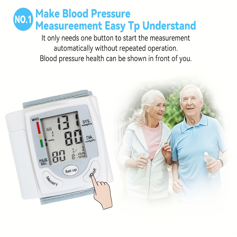 automatic wrist   with large lcd screen adjustable cuff   detection irregular heartbeat alert battery powered batteries not included safe for adults 36v or lower presidents day and start of   Product details 2