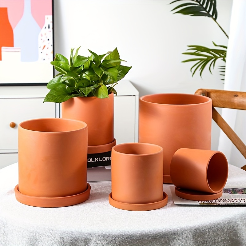 

4pcs Pottery Pots Pottery Pot Drain Holes Flower Nursery Pottery Pots Indoor/outdoor Succulent Plants, Crafts, Wedding Favors