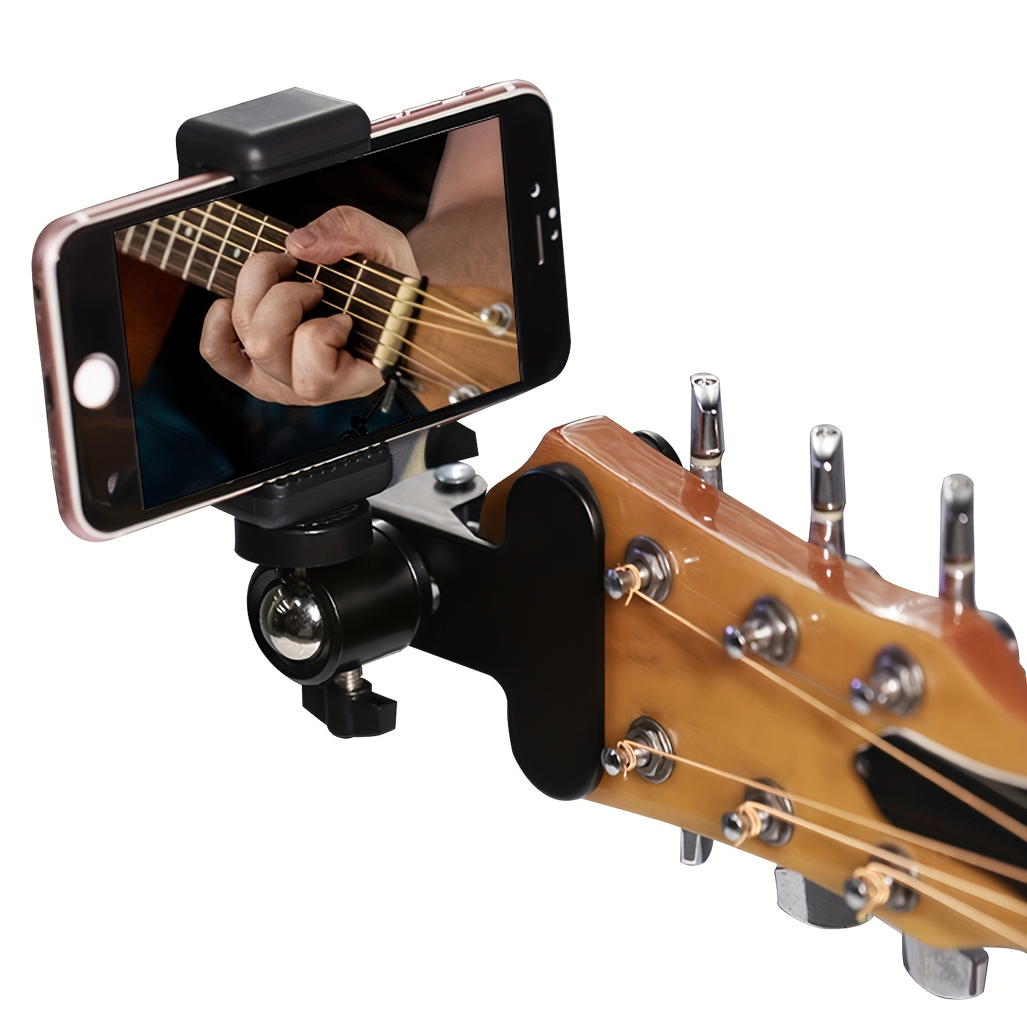 

Universal Adjustable Guitar Headphone Holder, Abs Material, 360-degree , Mobile Phone Stand For Live Streaming, Broadcasting, Music Recording, Desktop Support Bracket