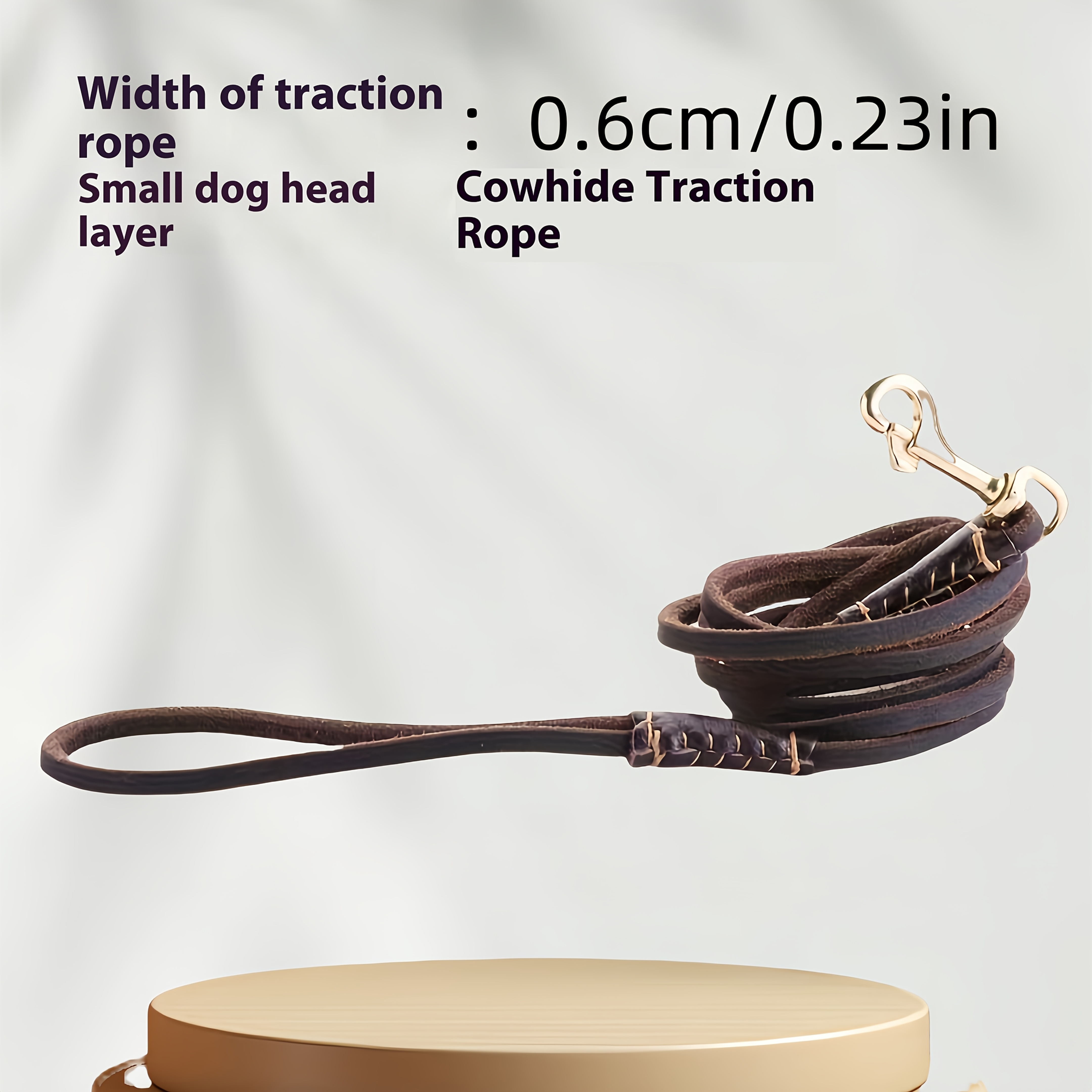 Elegant Lightweight Small Dog Leash with Copper Hook