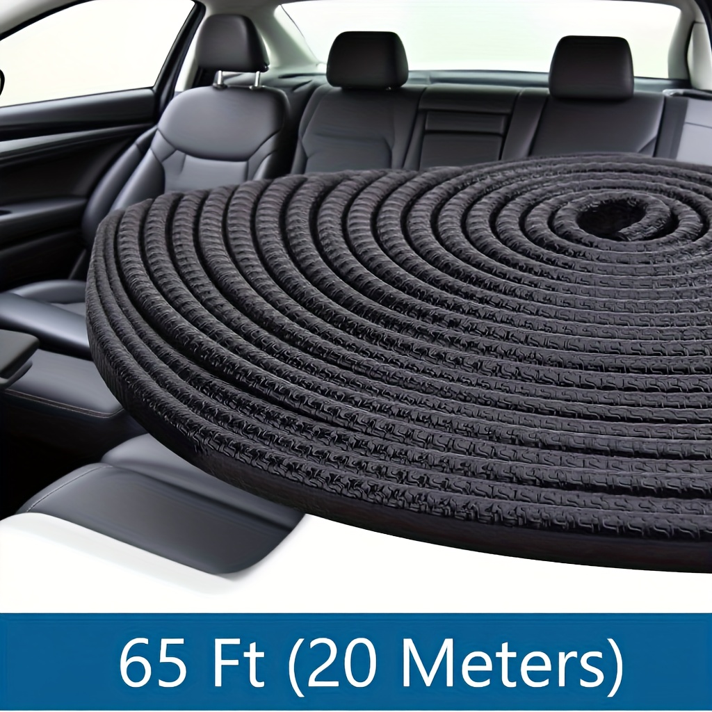 TEMU Car Door Seal Strip, Rubber U-type Vehicle Weather Stripping, 65ft/20m Soundproof Strip Accessories, Universal For Suv, Truck, Rv, Car
