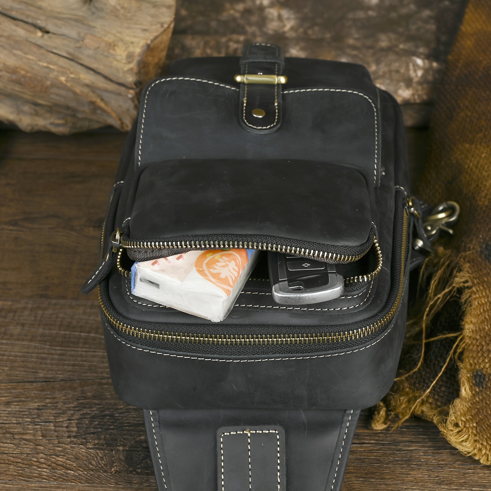 Premium Cowhide Chest Bag 1315