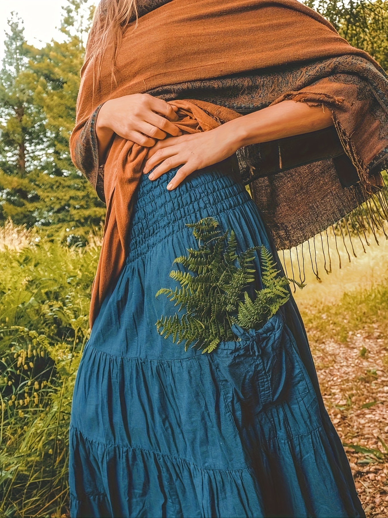 womens bohemian wrap skirt dress pockets wear a - Temu Mauritius