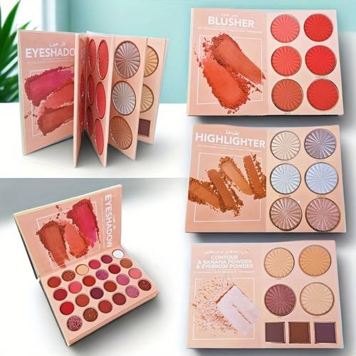 43 color fashionable makeup plate for womens daily party cosplay pearl matte high gloss powder blusher multi function eyeshadow plate gift for girlfriend