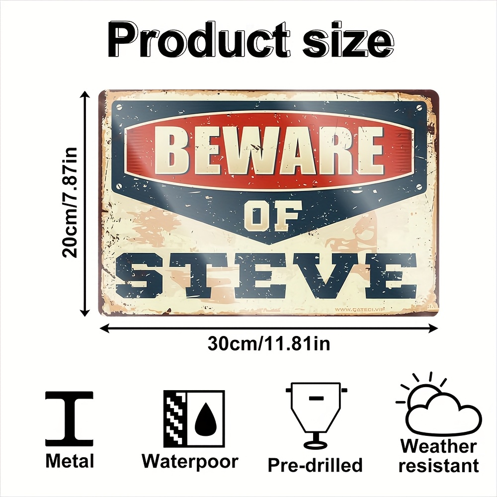 TEMU 2d Flat, 2d Flat 1pc Beware Of Vintage Aluminum Sign 8x12 Inch Style Wall Hanging Multipurpose Decor For Bar For Man Cave Bedroom Bathroom No