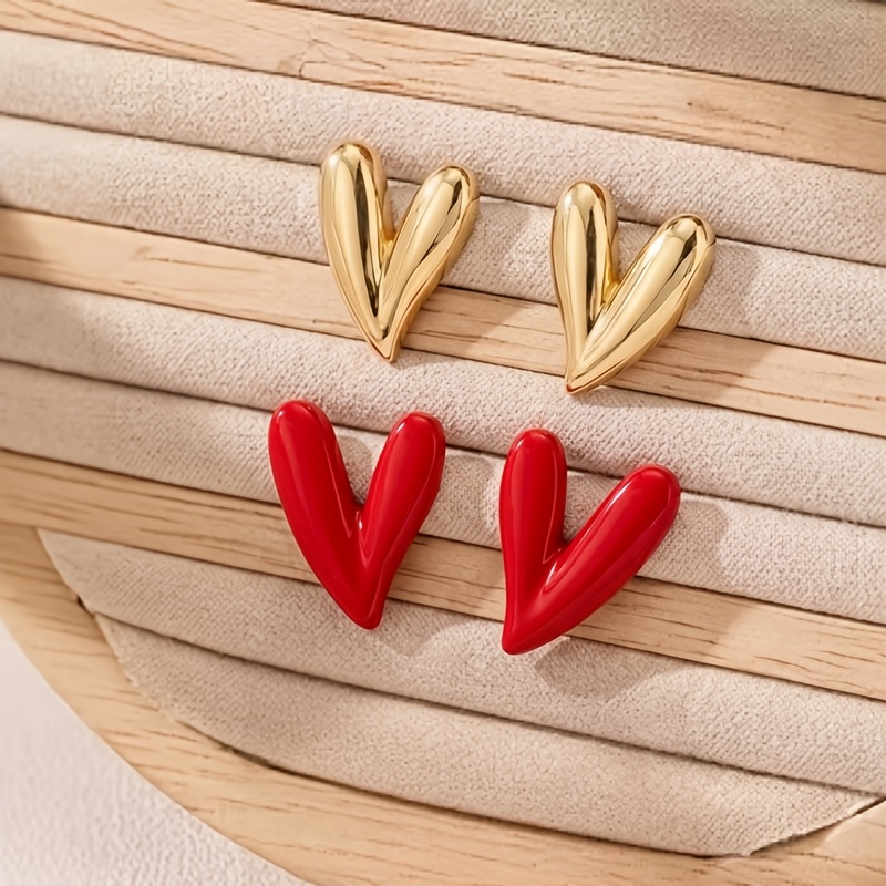 TEMU 2 de Aretes de Personalizados Versátiles Multi-Set, Regalo Diario Versátil para Mujer, Aretes Pintados de Color