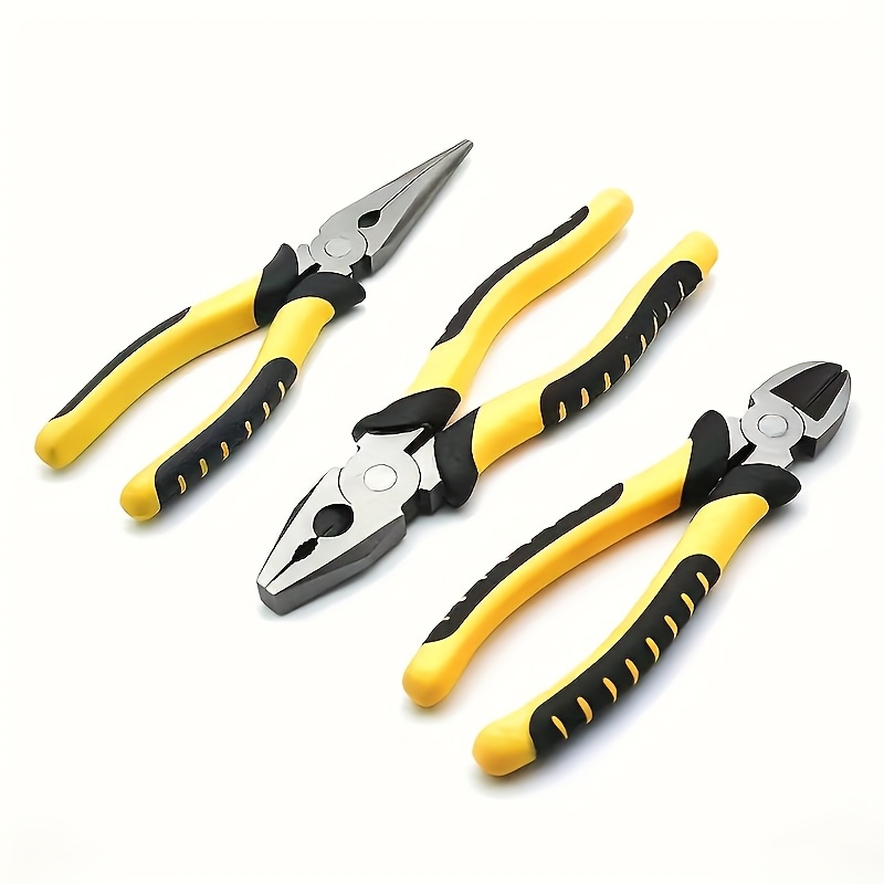 

6-inch Heavy-duty Pliers With Mouth Clamp For Cutting, Stripping, And Gripping - Steel Construction