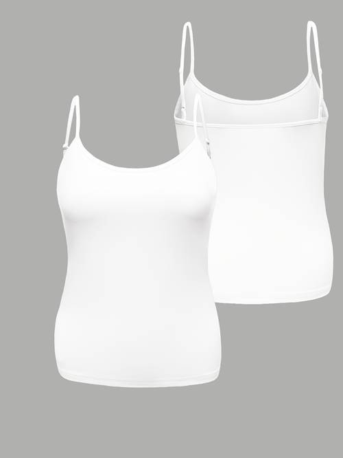 plus size plus size womens fashion solid color adjustable shoulder strap camisole vest basic inner and outer wear plus size top