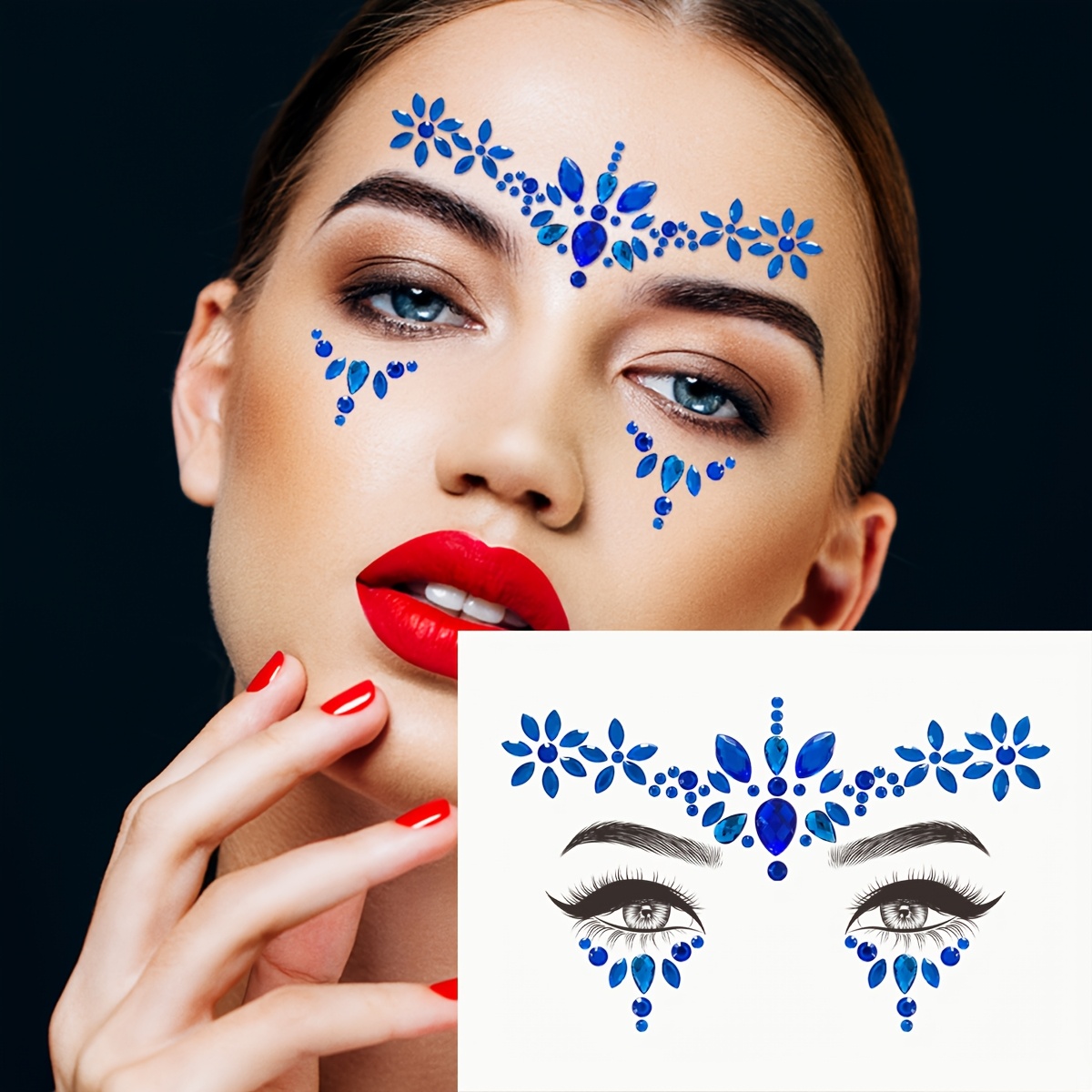 1 Perfectly Fitting Abs Material Face Decoration Sticker, Ideal For Parties