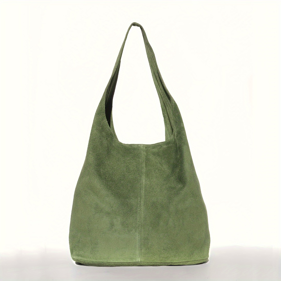 

Genuine Italian Suede Tote Bag Leather Suede Hobo Bag Unisex Shoulder Bag Large Bag Gift For Her And Him Ipadbag