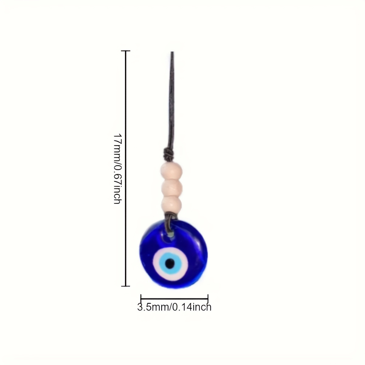 Image of Elegant Turkish Blue Eye Car Hang Decoration - Minimalist Evil Eye Pendant | Protective Amulet For Safety | Ideal Car Interior Ornament & Home Decor | Unique Gift For