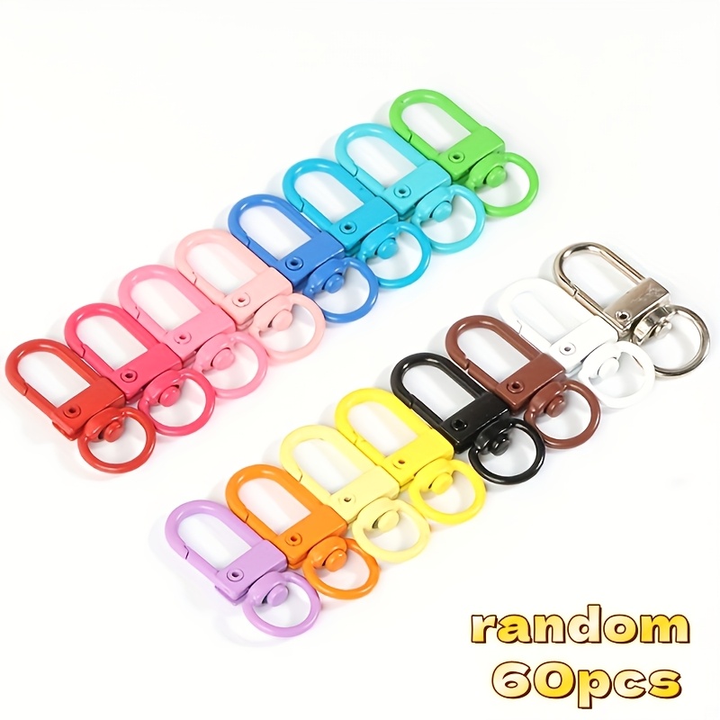 60pcs Random Keychains Are Suitable For Bag Buckles, New Year Gifts, Handmade Key Ring Additions