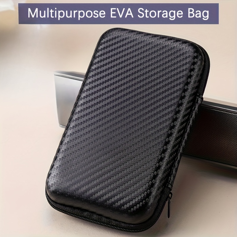 

Eva Hard Shell Cable Organizer Bag - Multipurpose Electronic Accessories Storage Case For Cables, , Usb Drives, Power Banks - Portable Travel Gadget Pouch With Zipper