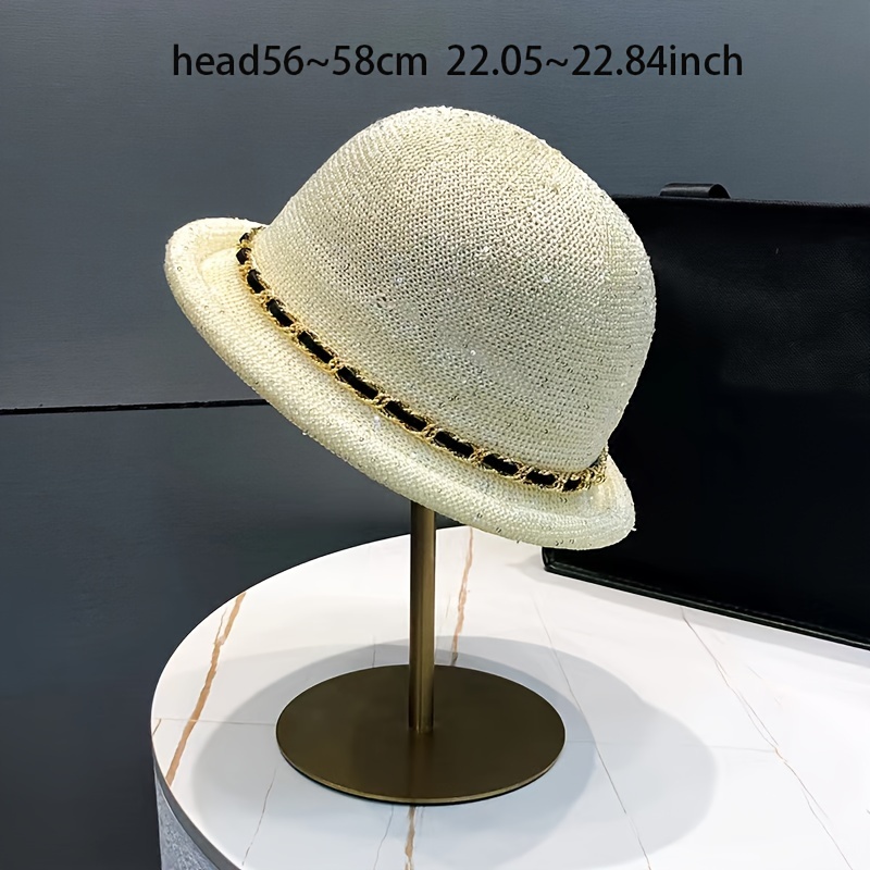 New Sequin Bucket Hat Women's Short Brim Breathable Basin - Temu