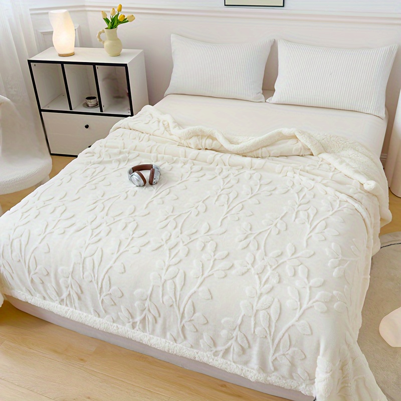 

Luxurious Double-sided Fleece Blanket - -, Thickened , For Sofa & Bed, , , For &