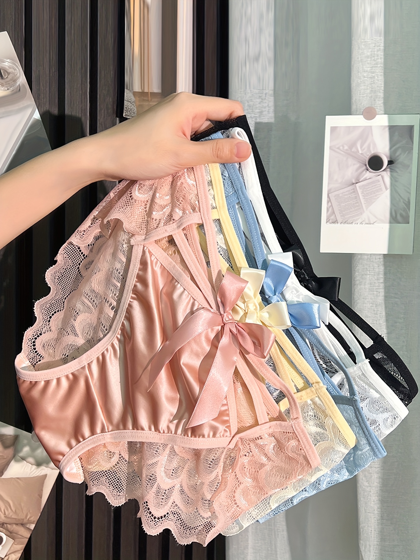 5pcs   lace   ice triefs soft and breathable womens lingerie and lingerie